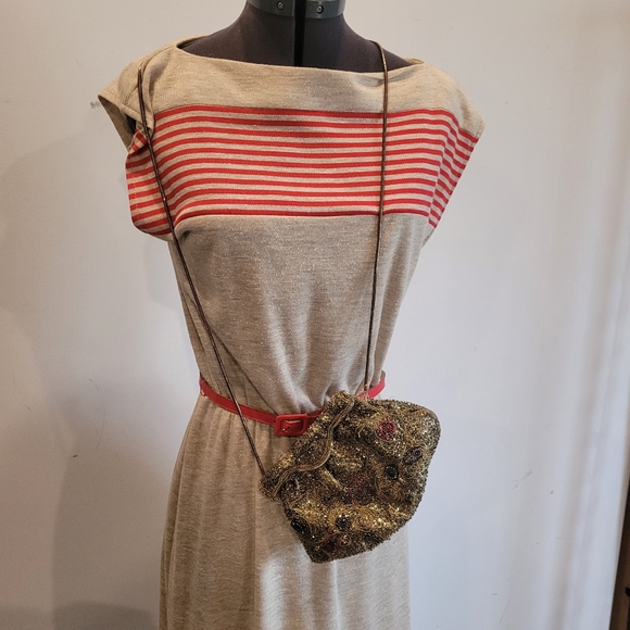 Vintage beaded purse, chain handle - Picture 11 of 11